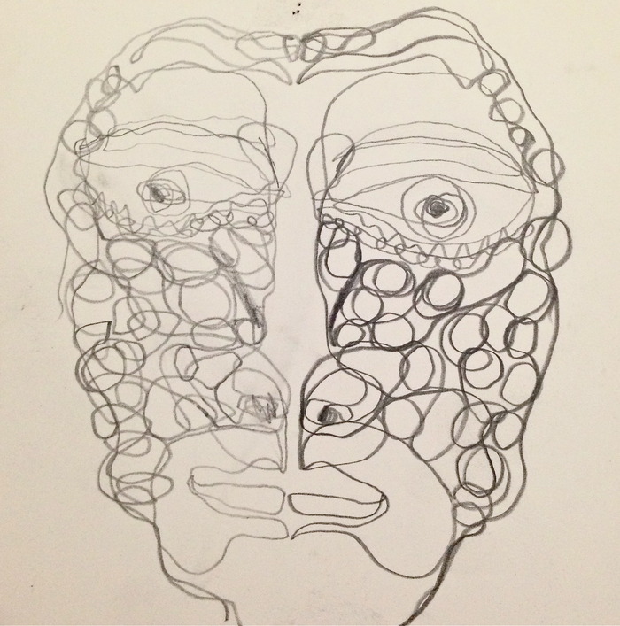 Original Two Hand Drawing