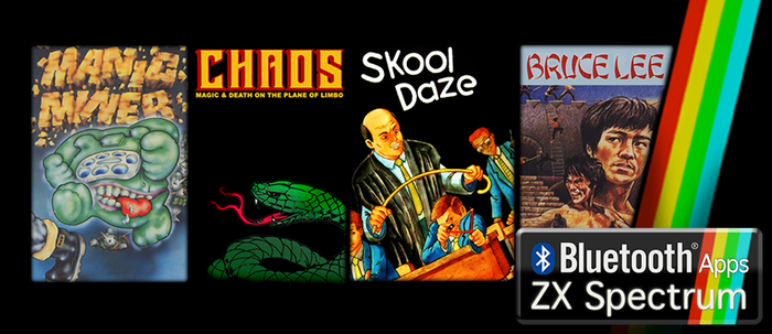 Some of the Bluetooth ZX Spectrum apps which have been customized and optimized to offer simple and swift PLUG’N’PLAY access to the Bluetooth ZX Spectrum. Images for ilustration only, actual games may vary.