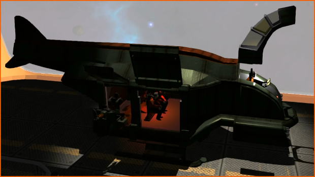 Crewmen performing a flight check before takeoff