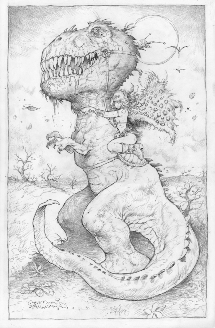 Dino Chick Drawing Above.