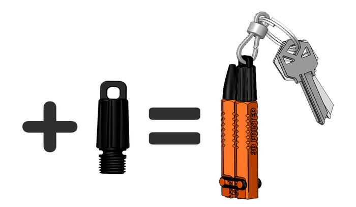 Thanks for your suggestions and feedback! We've added a bonus cap with a key chain (or lanyard) loop as well as a quick release clasp for quick removal. You will still receive the originally designed cap as well.