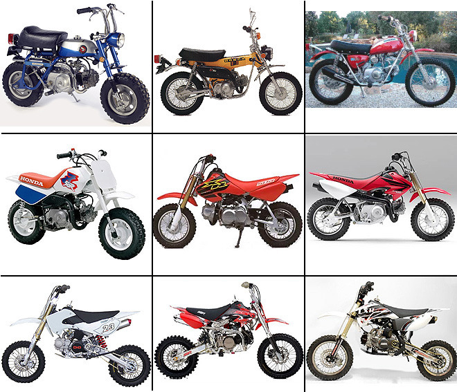 Examples of bikes that use xr50/pitbike engines