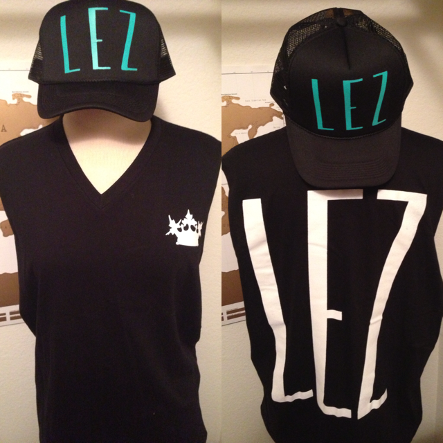 Medium G.Q.A Black Tank and Black and Turquoise Hat - $75