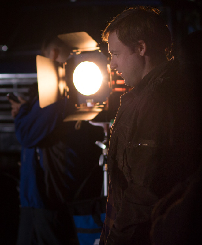 Lane Edwards (Arrow) taking a few moments to prepare in the warmth of one of our lights
