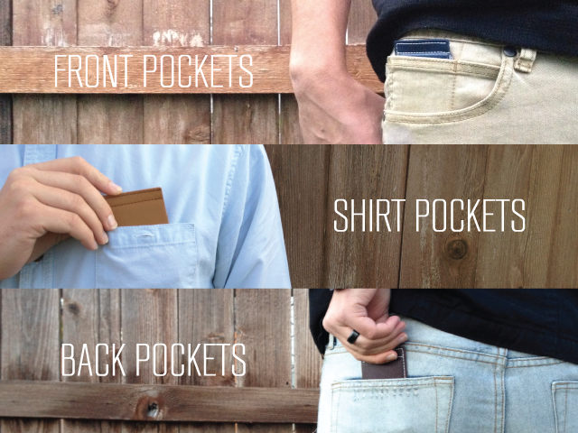 The Clean-Cut Wallet fits anywhere without creating an unsightly and uncomfortable bulge.