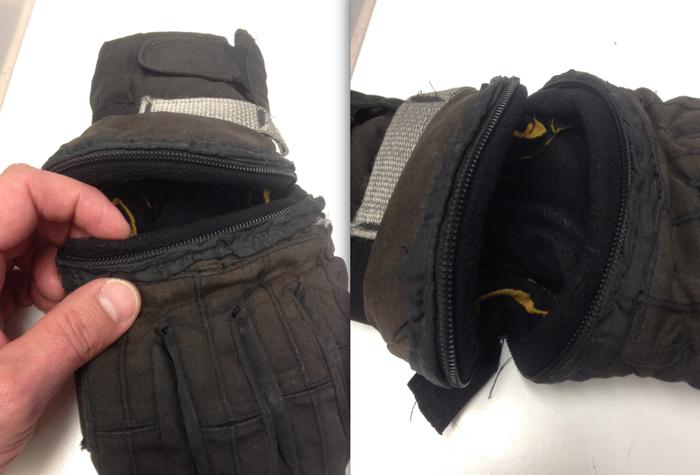 Fleece gaskets come together with the zipper to keep out any cold air.