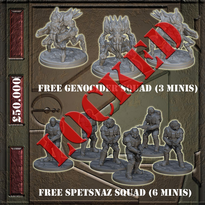£50.000 - Genocide squad (3 minis) and Spetsnaz squad (6 minis) FREE in every Starter Set