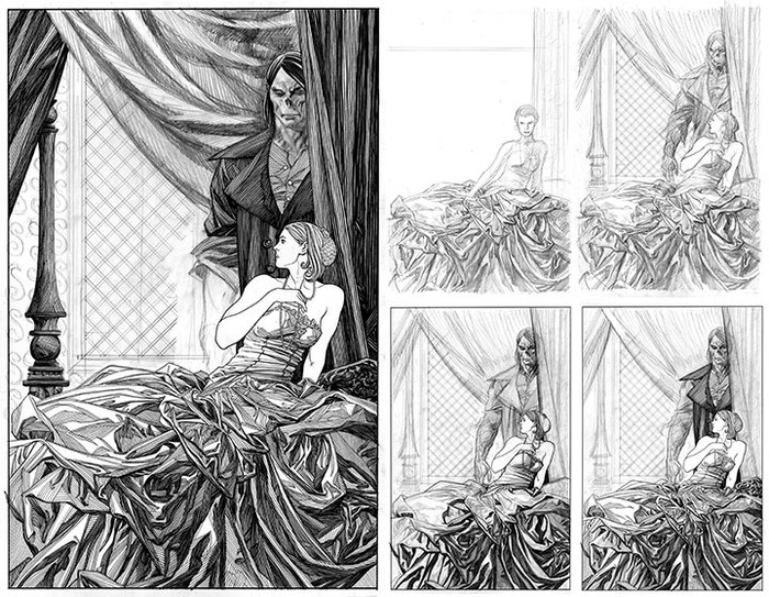 This step-by-step art demonstrating Frank's "Breaking in the New Pens" technique will be featured in the book.