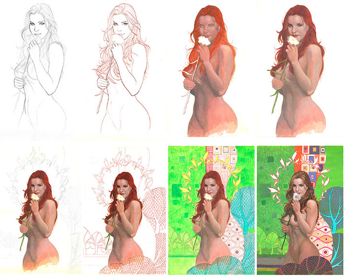 The oil painting for the cover of the book will be explained, from initial pencil sketch to the last brush stroke.