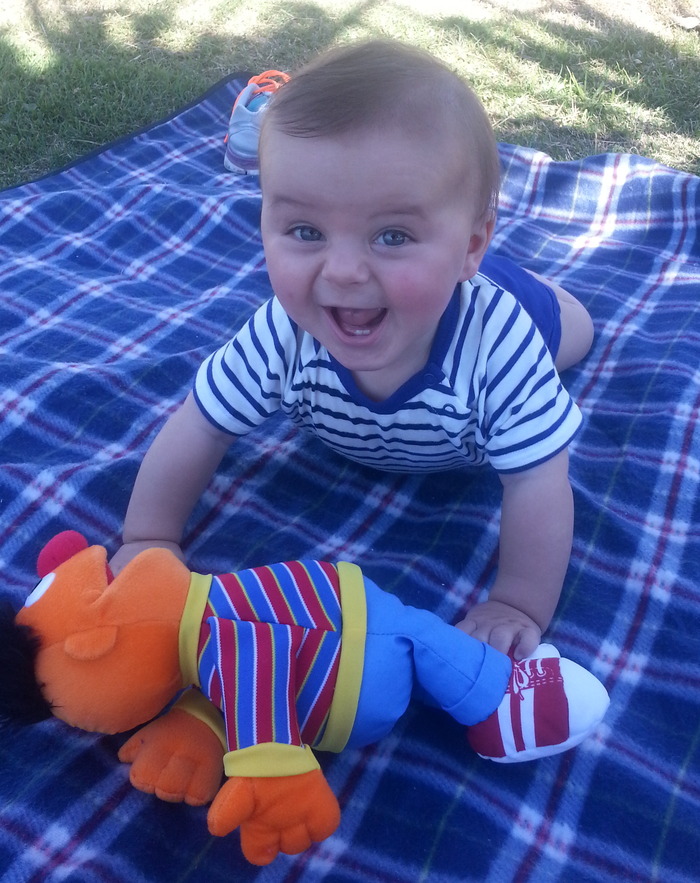 Hudson's always loved the outdoors...that's why we invented this tote! So we could get out more, minus the hassles!
