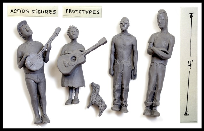 Action figures prototypes! Pick your favorite, we'll cast it in resin or silver!