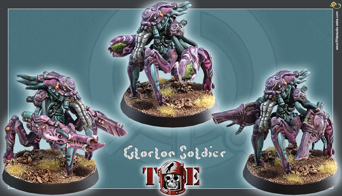 Glorlon Soldier with the different optional weapons included