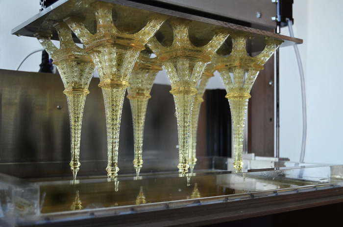 6 Eiffel Towers at 200 mm (7.87") height printed at once