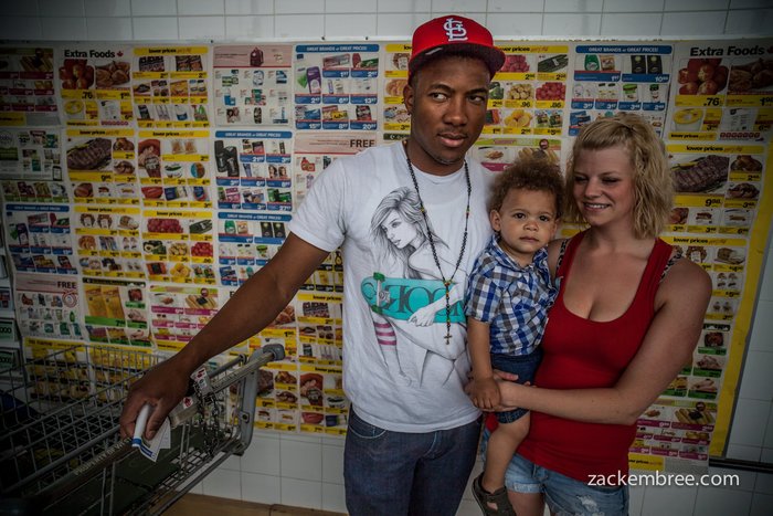Tar sands worker and family. Photo by Zack Embree