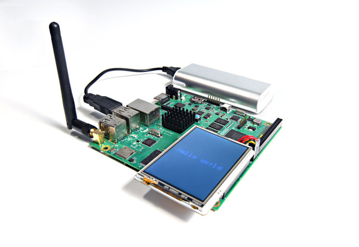 Arduino compatible LCD Shield on Crystal Board