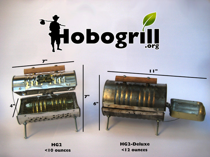 Hobogrill HG2 and HG2-Deluxe Dimensions and Weight of each grill in ounces