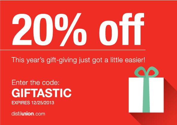 Distil Union Holiday Sale: 20% OFF with GIFTASTIC