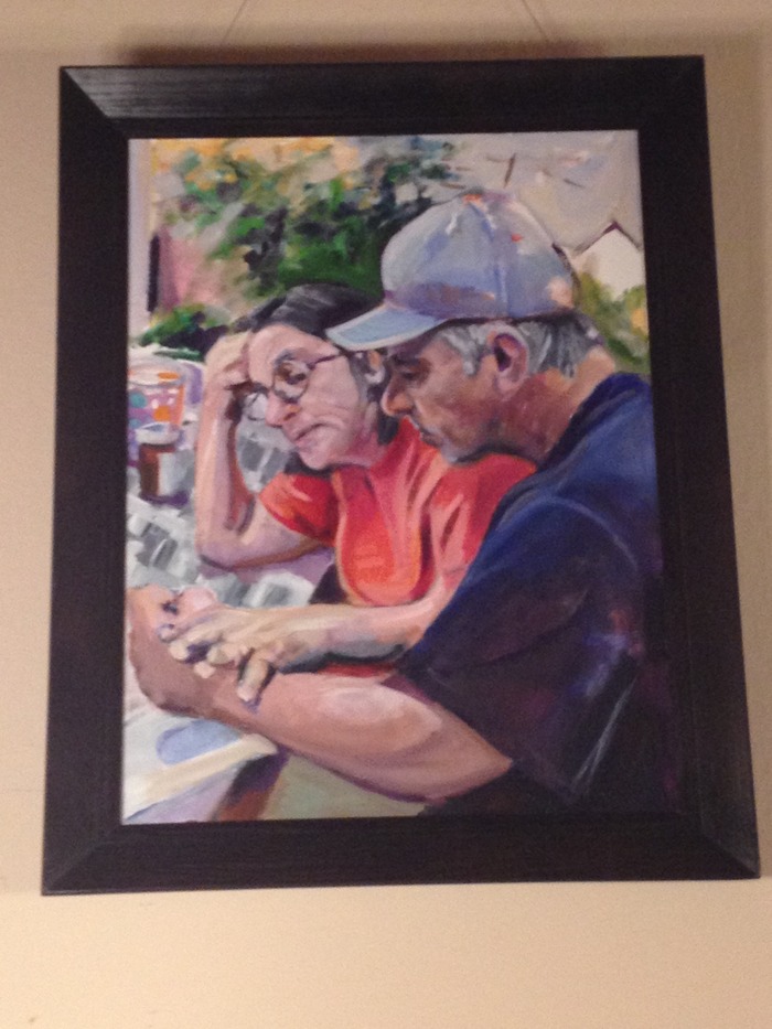 Painting by local artist Allen Schwartz. Paintings and prints by Allen are available to those contributing $500 or more.
