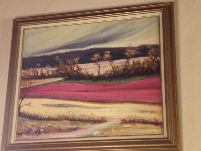 Painting by local artist Allen Schwartz. Paintings and prints by Allen are available to those contributing $500 or more.