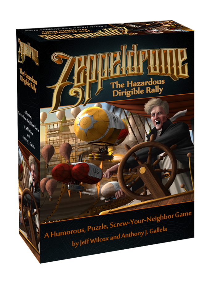 “Zeppeldrome” will be $35 MSRP if we just have tokens in the game, $39 if we have 3D bits. We're offering it to you, our backers, for $29.