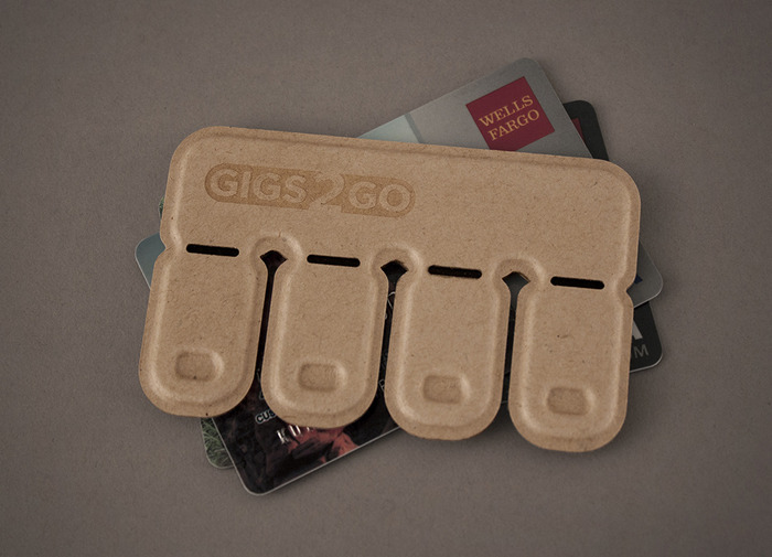 The Gigs 2 Go pack is the size of a credit card