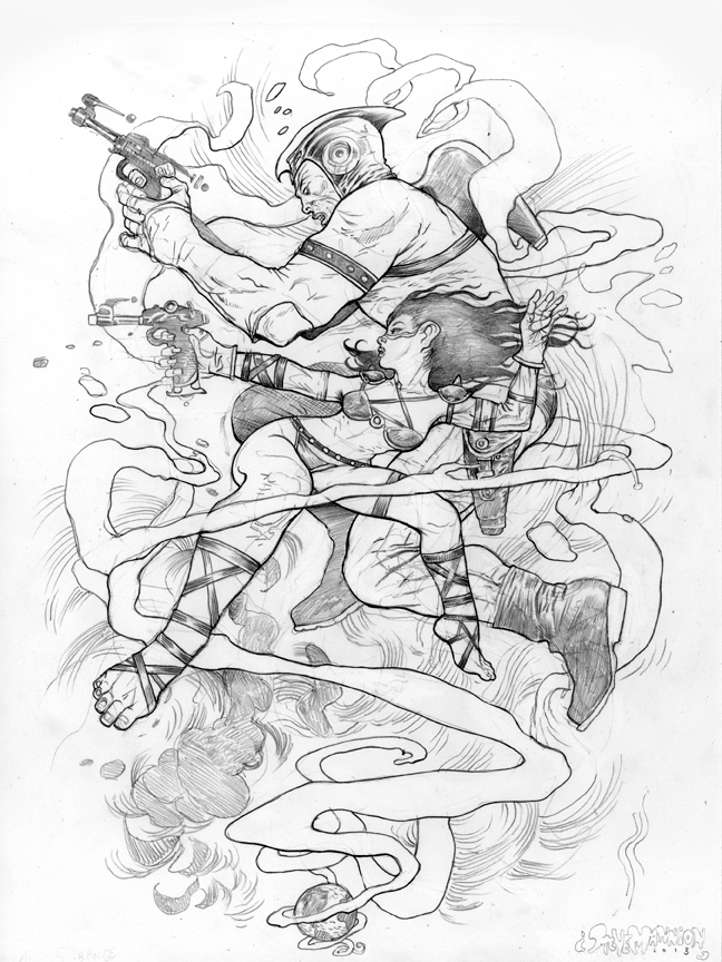 Adam Strange Drawing