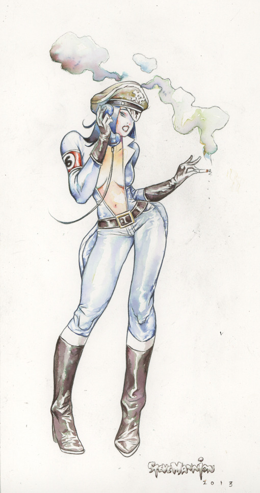 Helga Promotional Watercolor blown up for detail above