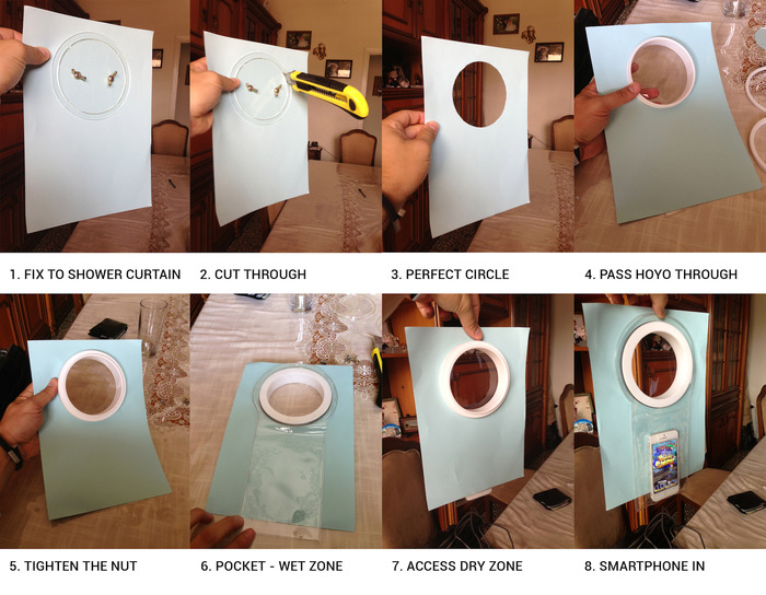 First shower curtain cutting kit demonstration