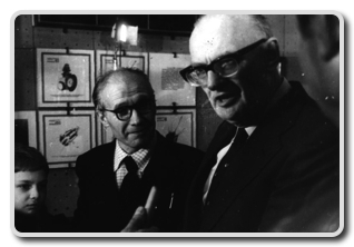 Yuri Artsutanov with Arthur Clarke