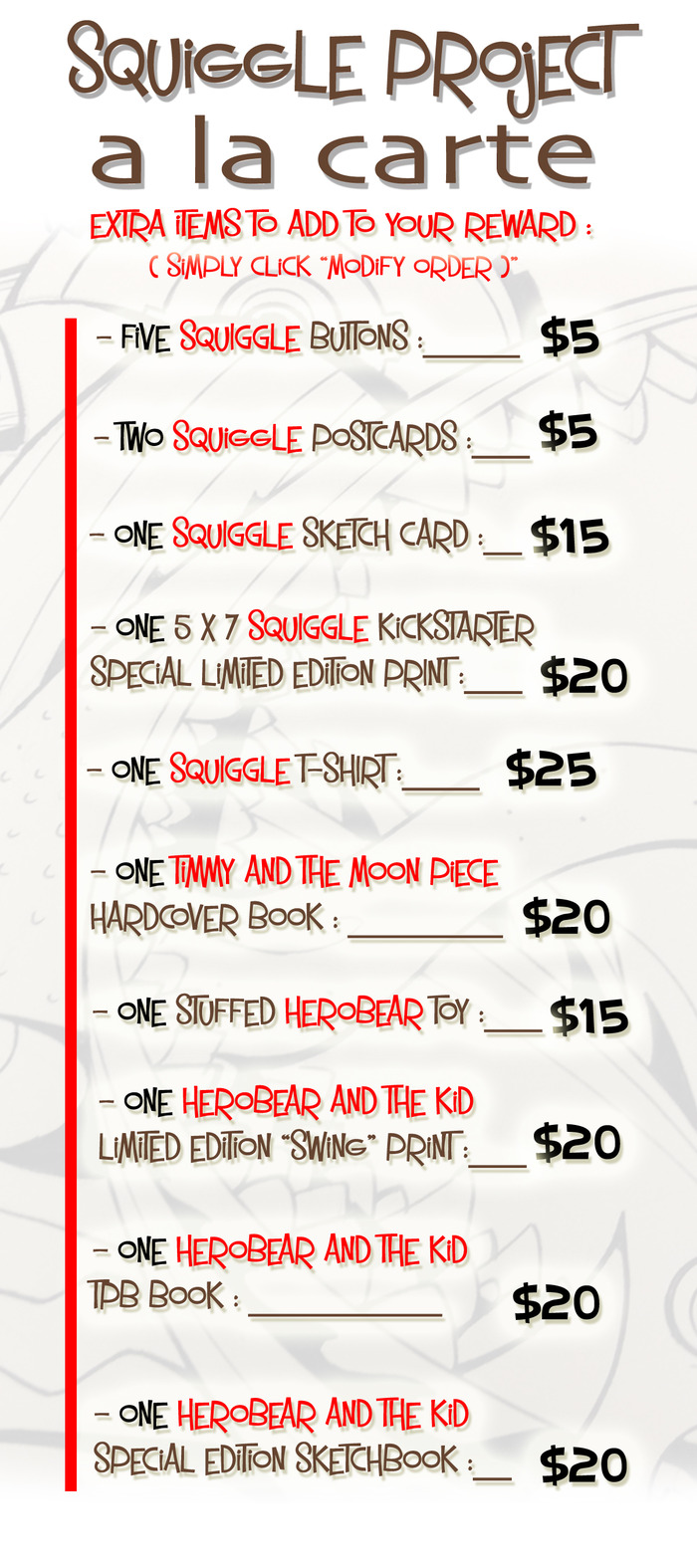 Squiggle Project A La Carte!