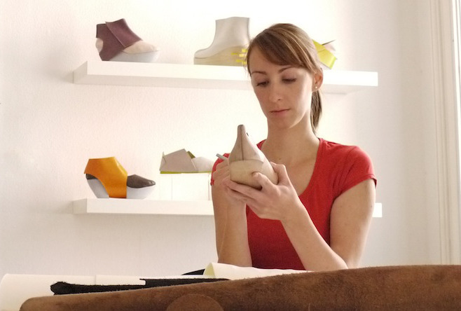 Sara at her studio
