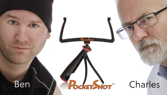 Ben and Charles hanging out with their new friend, the PocketShot!