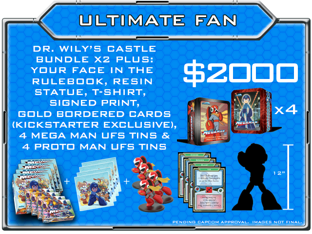 NOTE: The Mega Man Ultimate Fan pledge level receives 4x ALL unlocked BONUS stretch goals!