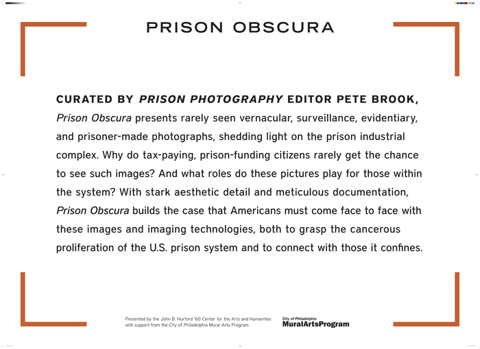 Graphic design for 'Prison Obscura' by Ellen Gould