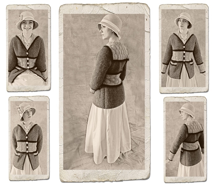 1917 cardigan knitted by volunteer Sheila Cunnea