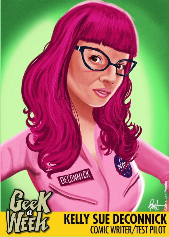 A work in progress card of Kelly Sue DeConnick!