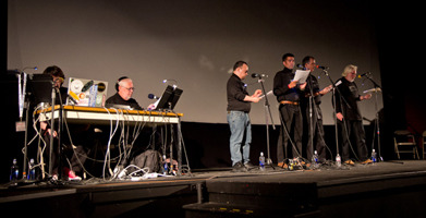 The HPLHS and backer Umberto Lenzi perform "At the Mountains of Madness" in 2013.