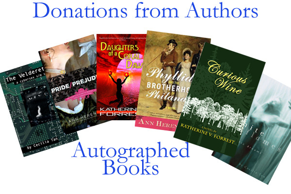 Various contributors to the book have donated autographed copies of their books as rewards! See the listing of what's available in the righthand sidebar and at what levels, as these are in limited quantities.
