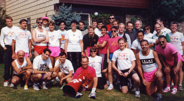 #brightpinkshorts - running fashion has come a long way since 1974!