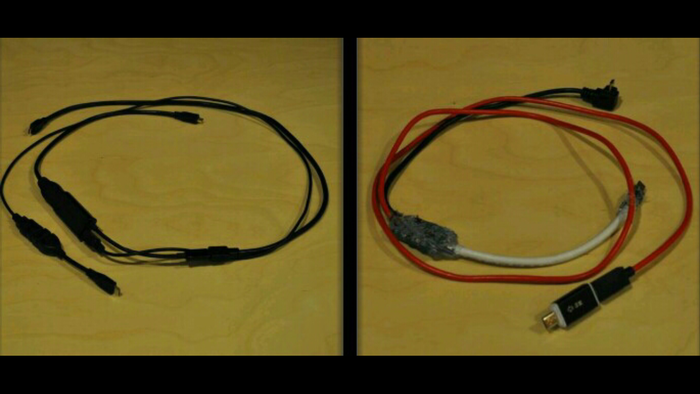 Android Adapters: Prototype 1 (left), Prototype 2 (right)
