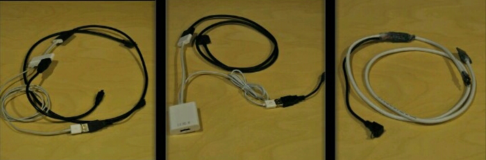 iPhone 4 Adapters: Prototype 1 (left), Prototype 2 (middle), Prototype 3 (right)