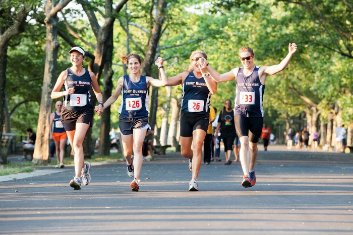 All together: Racing hand in hand through New York's Riverside Park