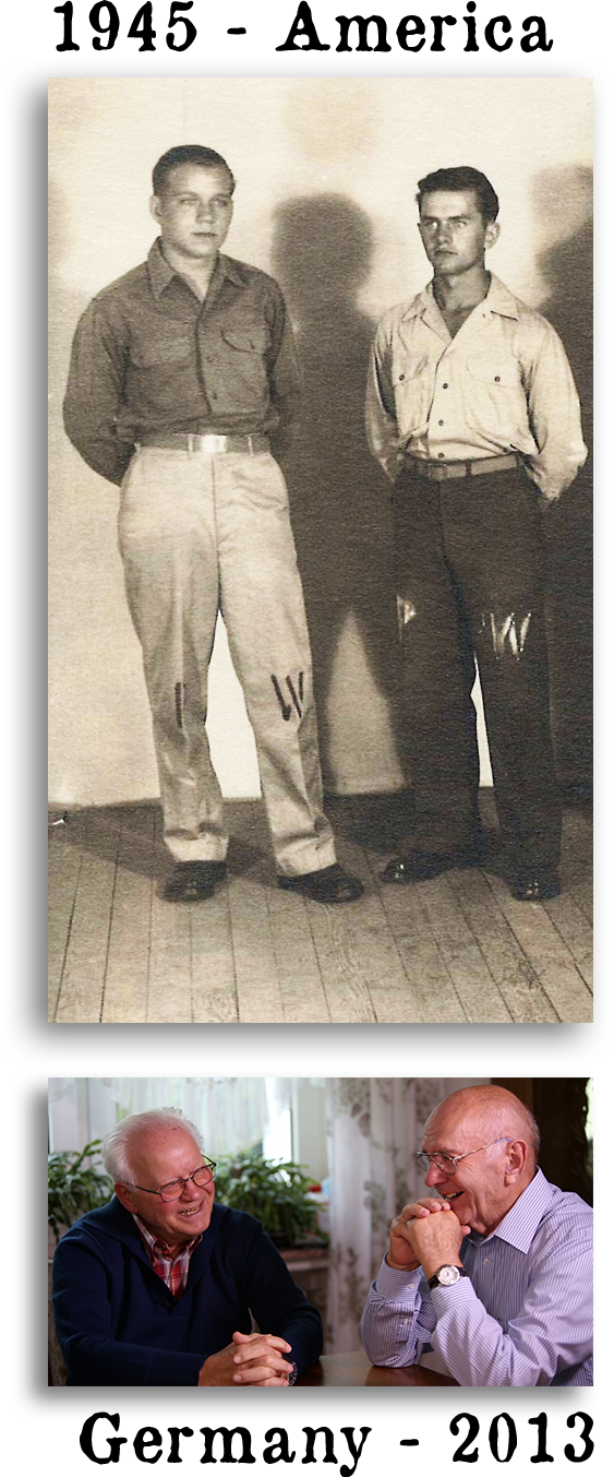 Pictures of Kurt and Paul. At only 17 years old they were captured at Normandy and imprisoned together in northern Utah, they have remained friends for almost 70 years.