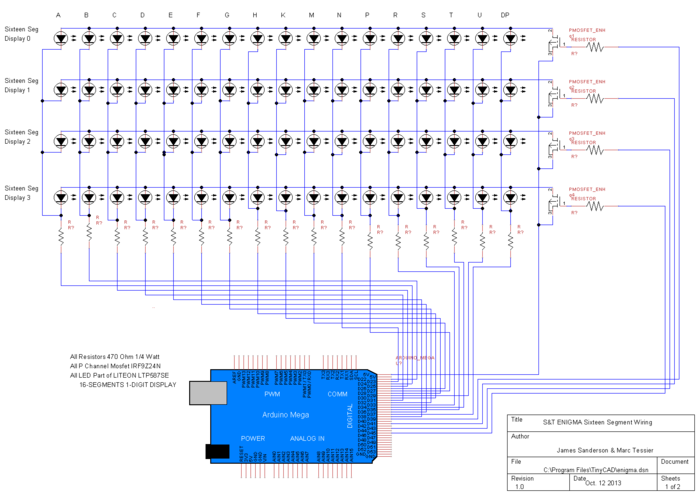 16Segment Display Schematic