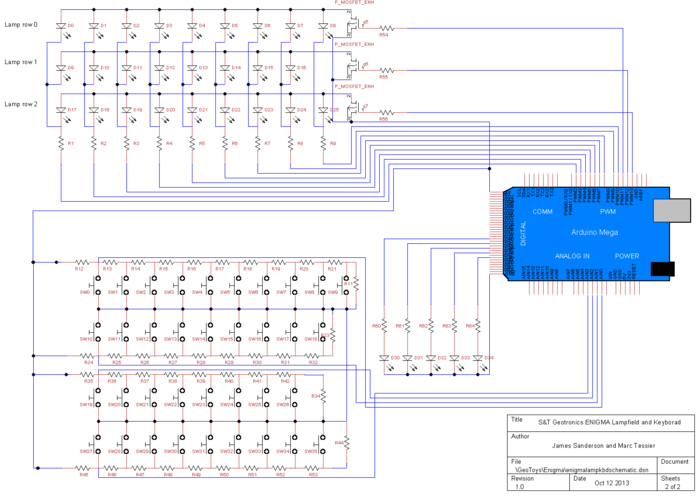 Lamp & Keyboard schematic