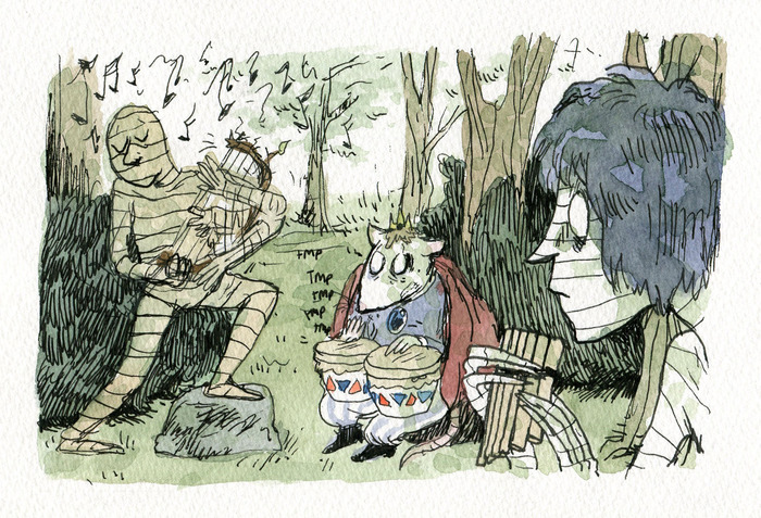 Watercolour scene example