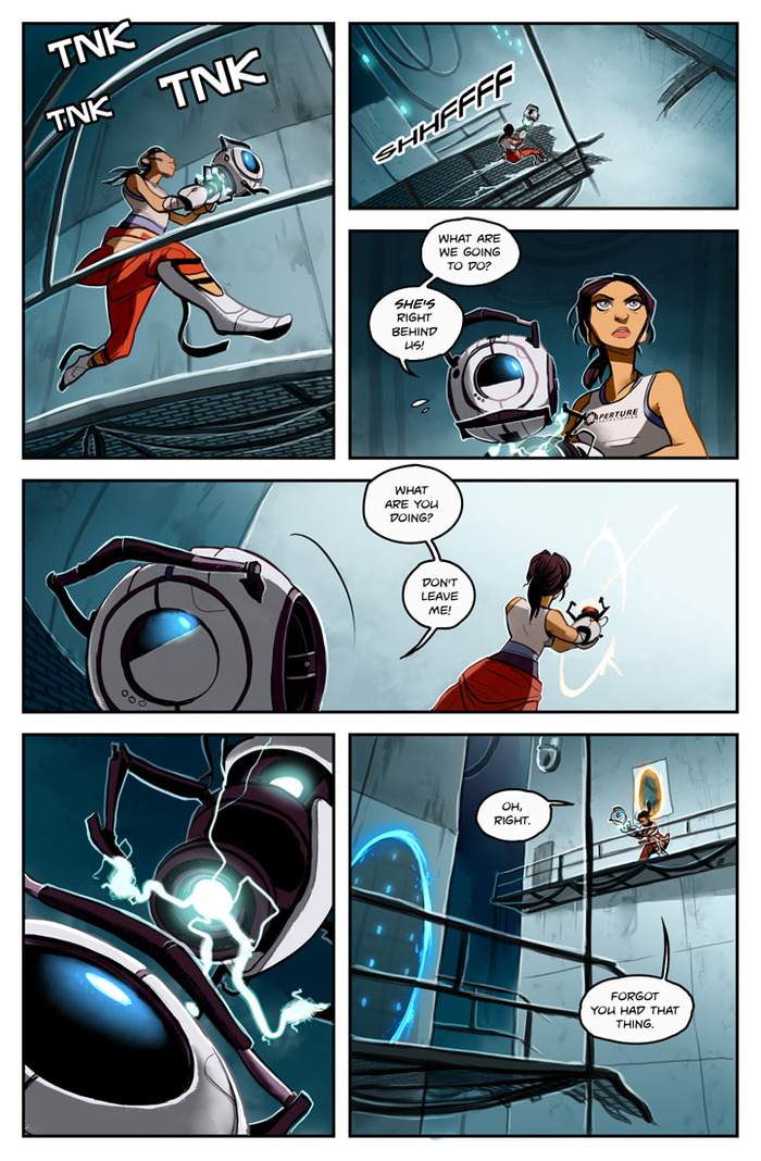 Chell and Wheatley Story Concept