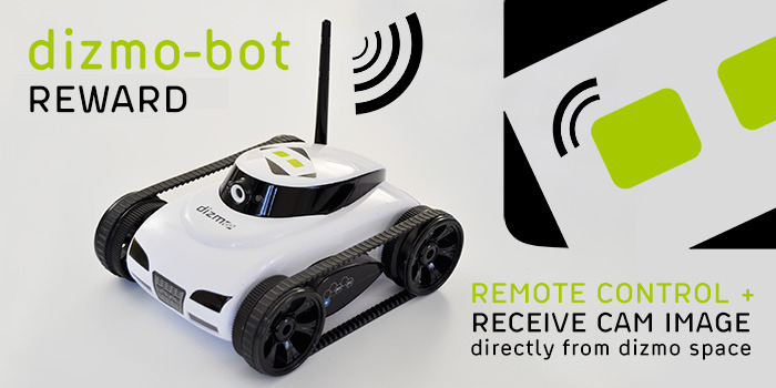Get ultimate control over our office mascot: dizmo-bot on the run