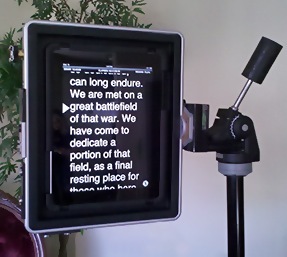 Padcaster as a Teleprompter