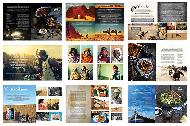 (some sample page spreads from the book)